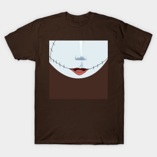 Sally Skellington Face Mask Design T-Shirt